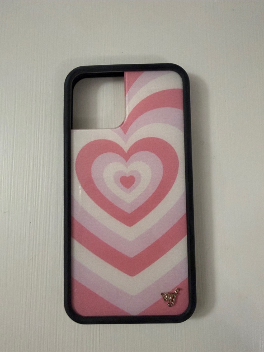 Wildflower Pink & White Heart iPhone 12 Case